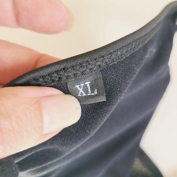 Women's Swimwear Black Bikini Set With Pom Pom Trim & Mesh Detail Size XL - Picture 7 of 10